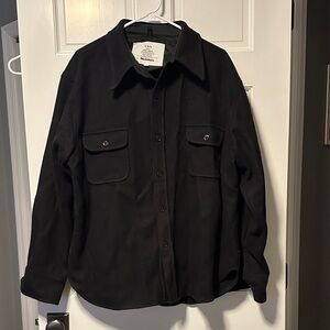 CPO Men's Black Wool Button Down Shirt